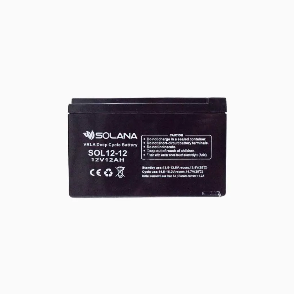 Solana Battery VRLA 12AH 12 Volt