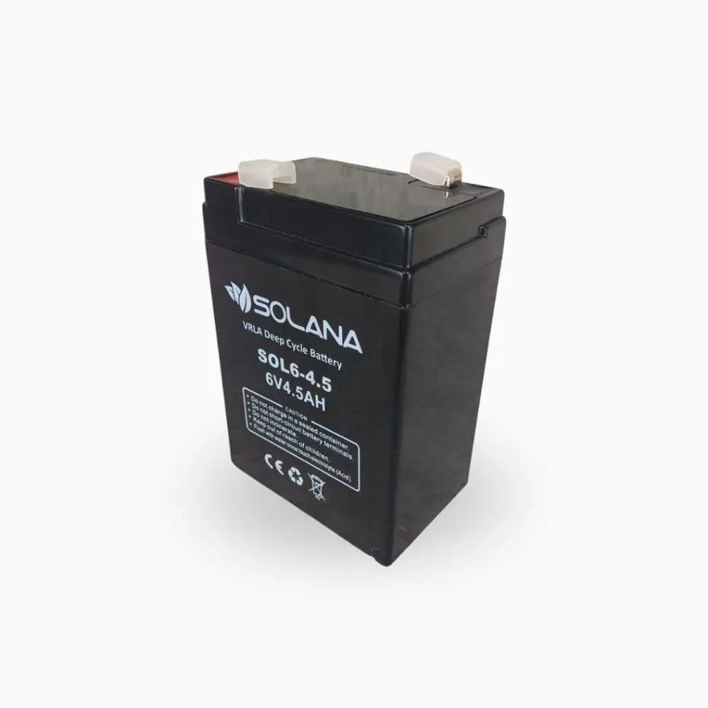 Solana Battery 6V 4.5AH 6 Volt