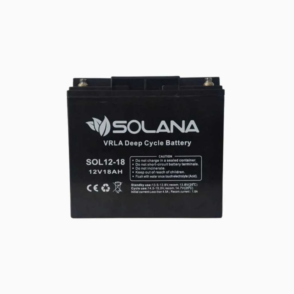 SOLANA - Battery - VRLA - 18AH - 12 Volt