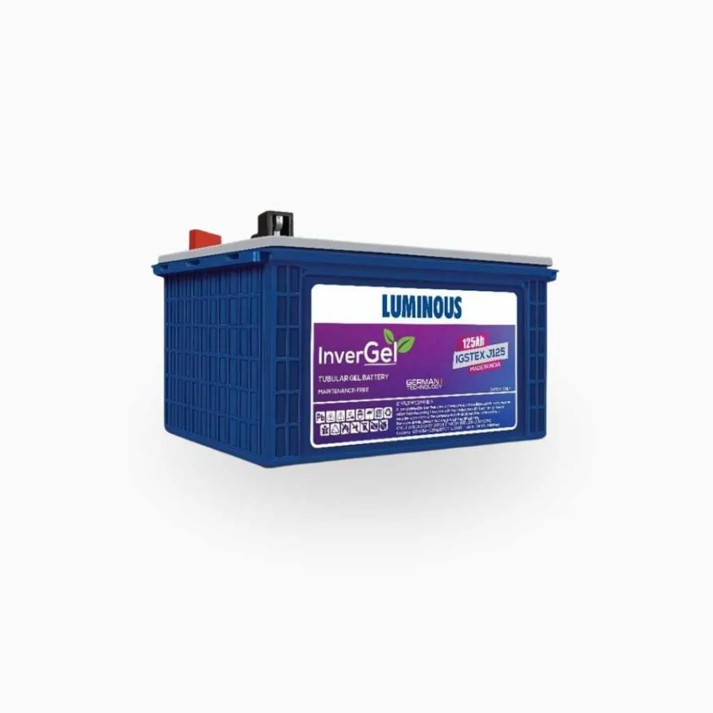 LUMINOUS - Inverter - Battery Tubular Gel 125AH 12 Volt