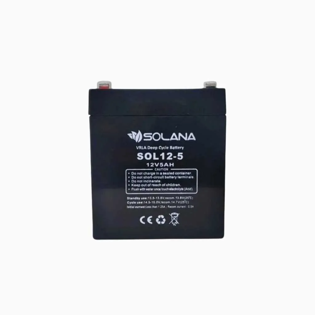 SOLANA - Battery - VRLA - 5AH - 12 Volt
