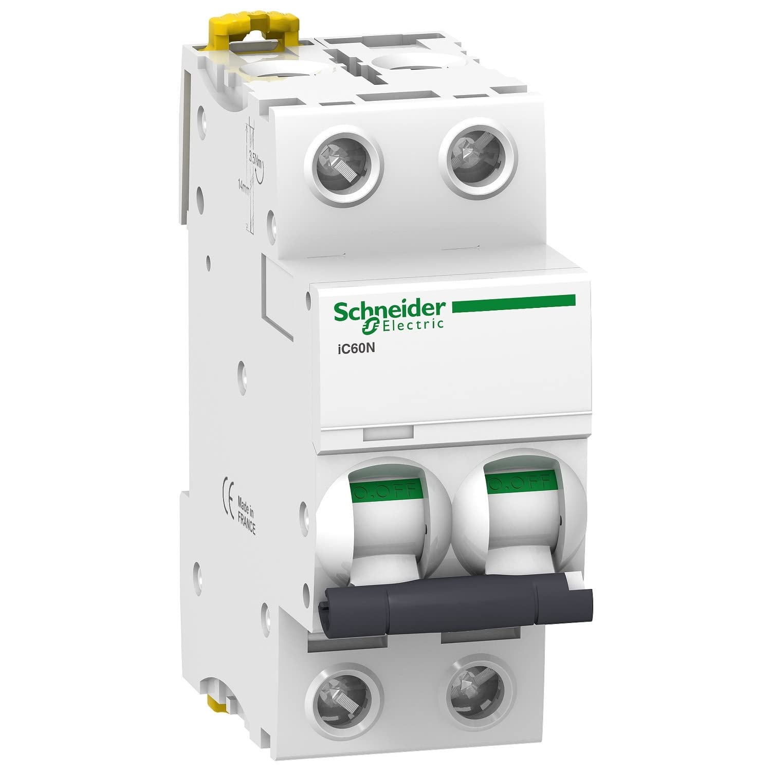 MCB 2 Pole 10A - Schneider - 10kA Tipe A9F74210
